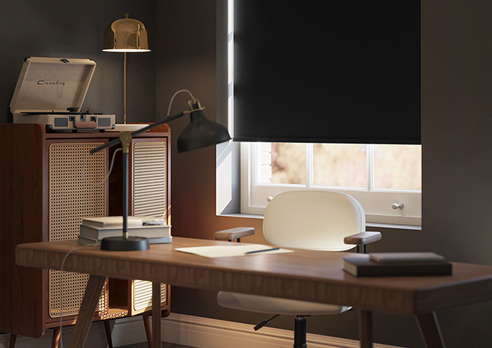 Toulouse (Blackout), Textured Black - Roller Blind - Image 5